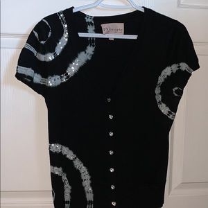 Philosophy Button zip Cardigan Sweater